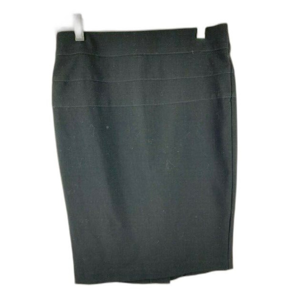 Candies Size 1 Womens Skirt Form Fitting Stretcg Black Zip Elastic Waist Knee